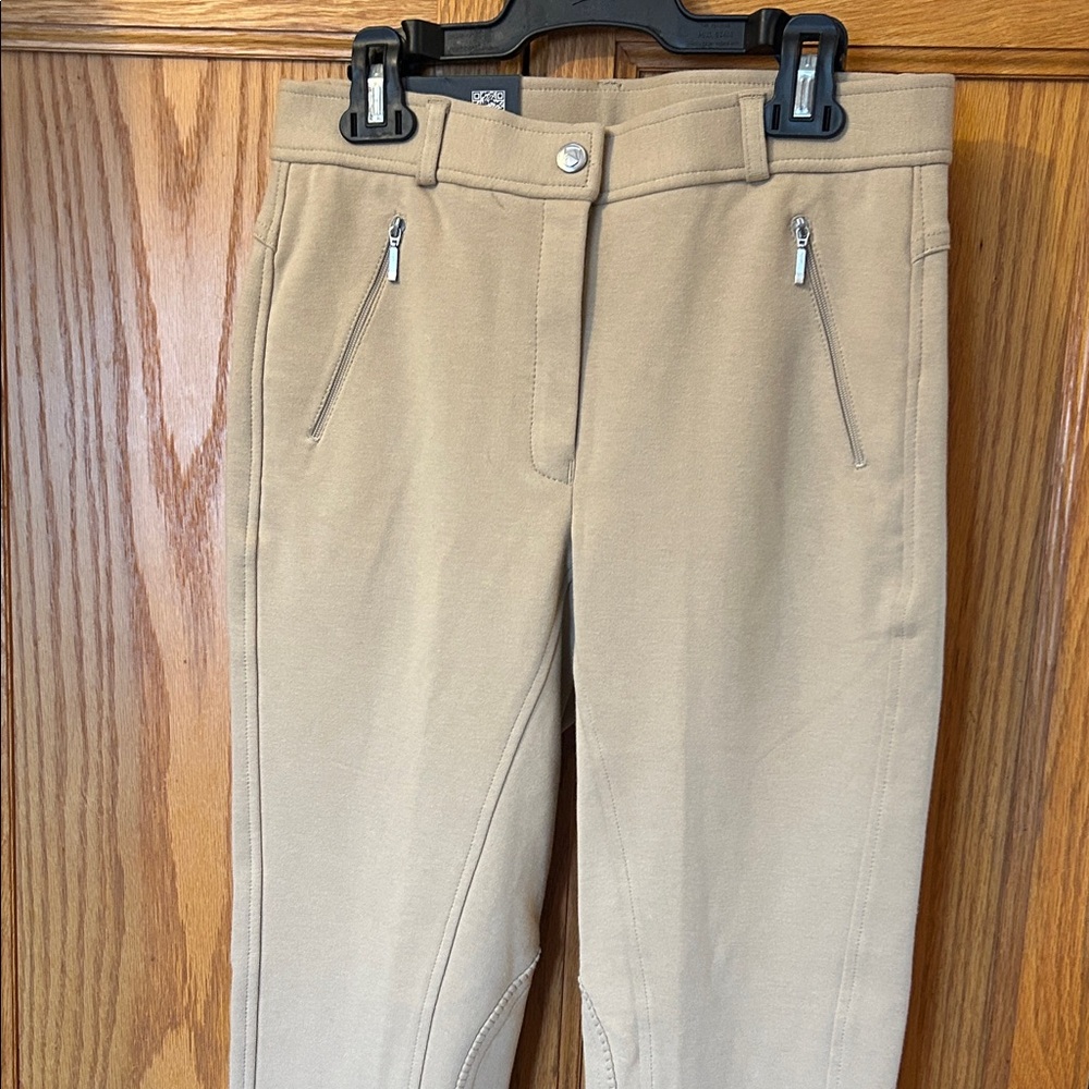 Requisite Beige Zip Pocket Riding Pants